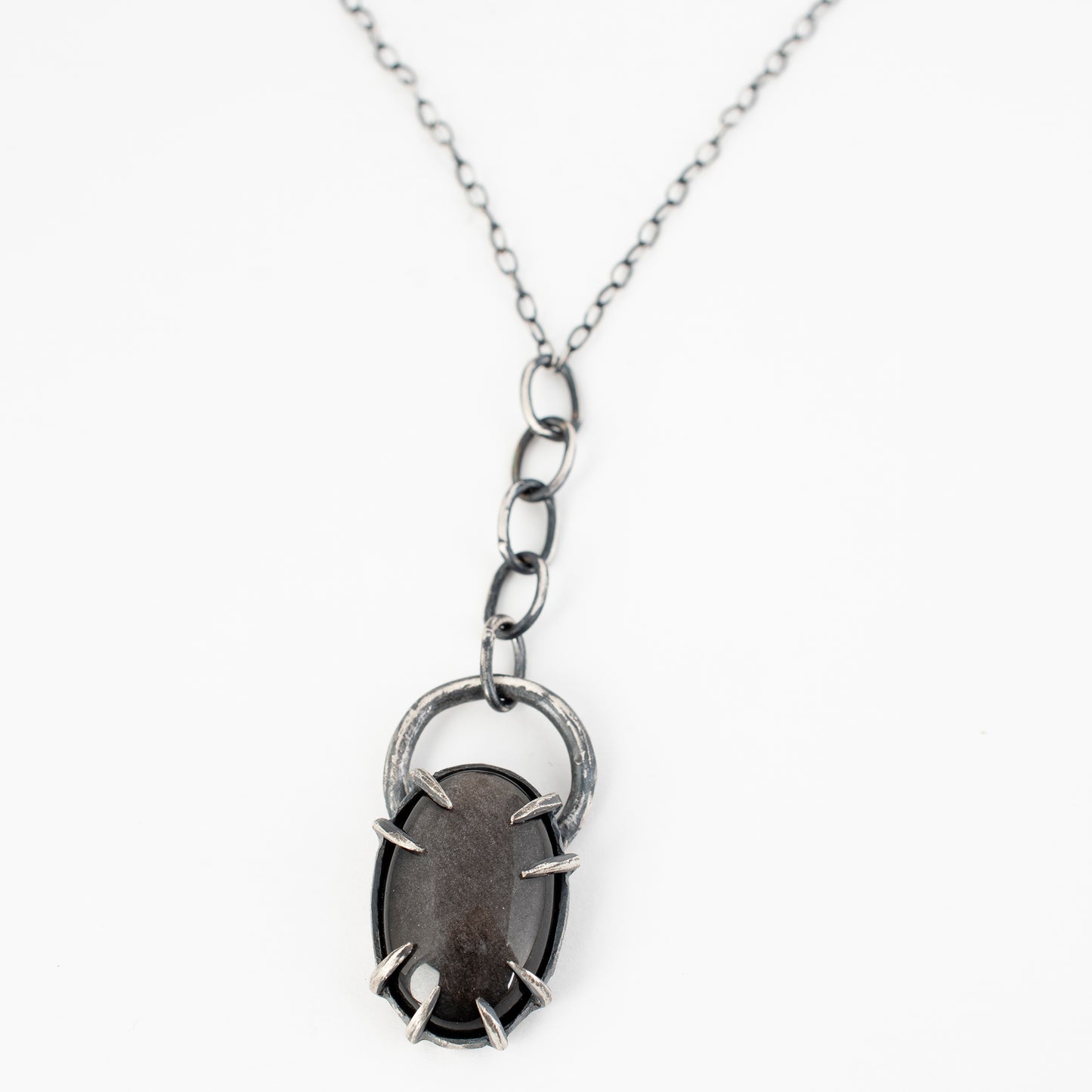 Daydreams Necklace // Silver Sheen Obsidian