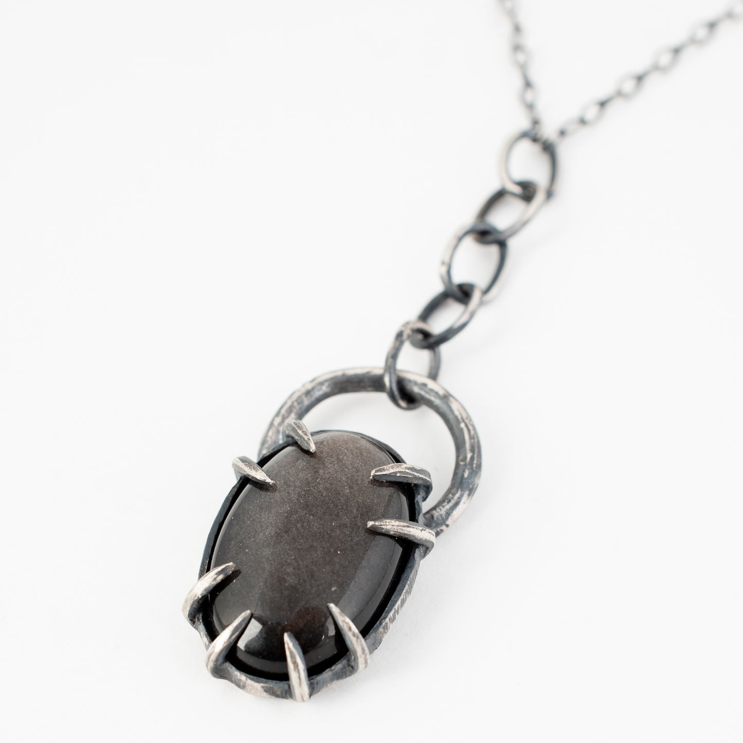 Daydreams Necklace // Silver Sheen Obsidian