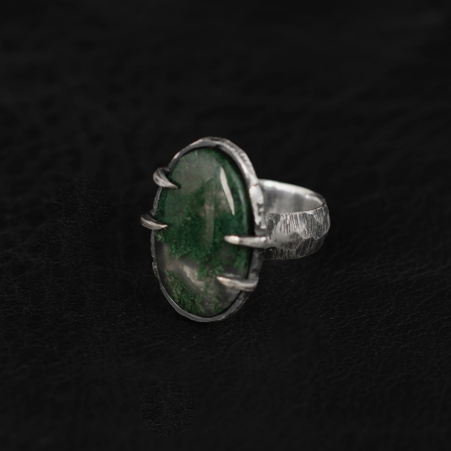 Lesser Form Ring // Moss Agate