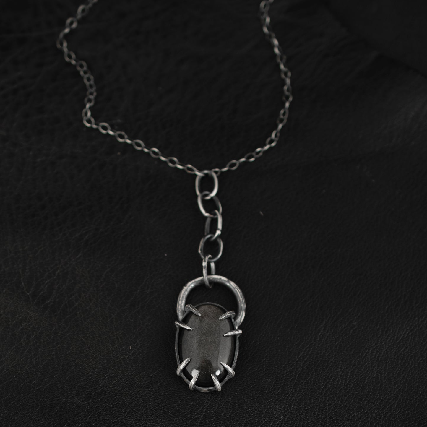 Daydreams Necklace // Silver Sheen Obsidian