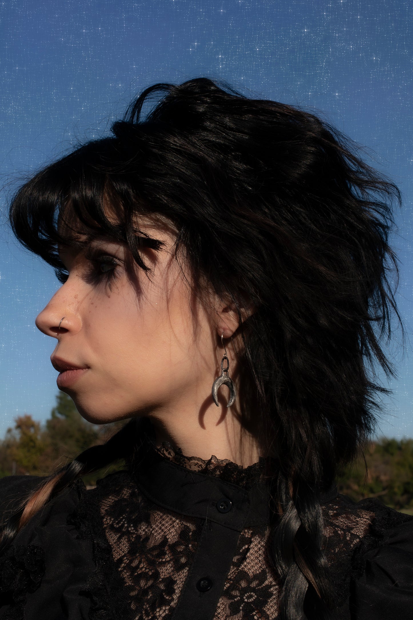 Short Cyanide Earring // Sterling Silver