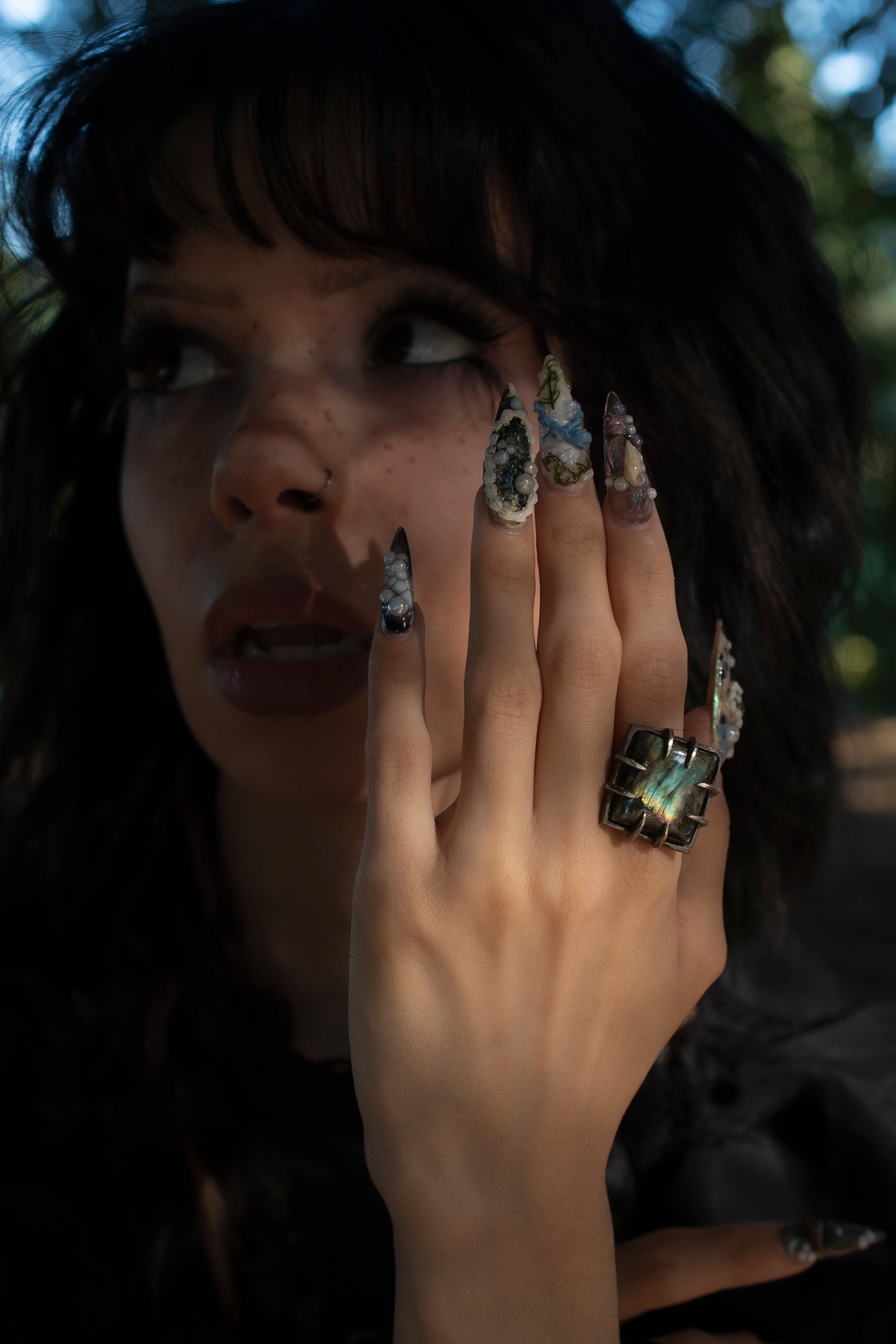 Soft Peaks Ring // Labradorite