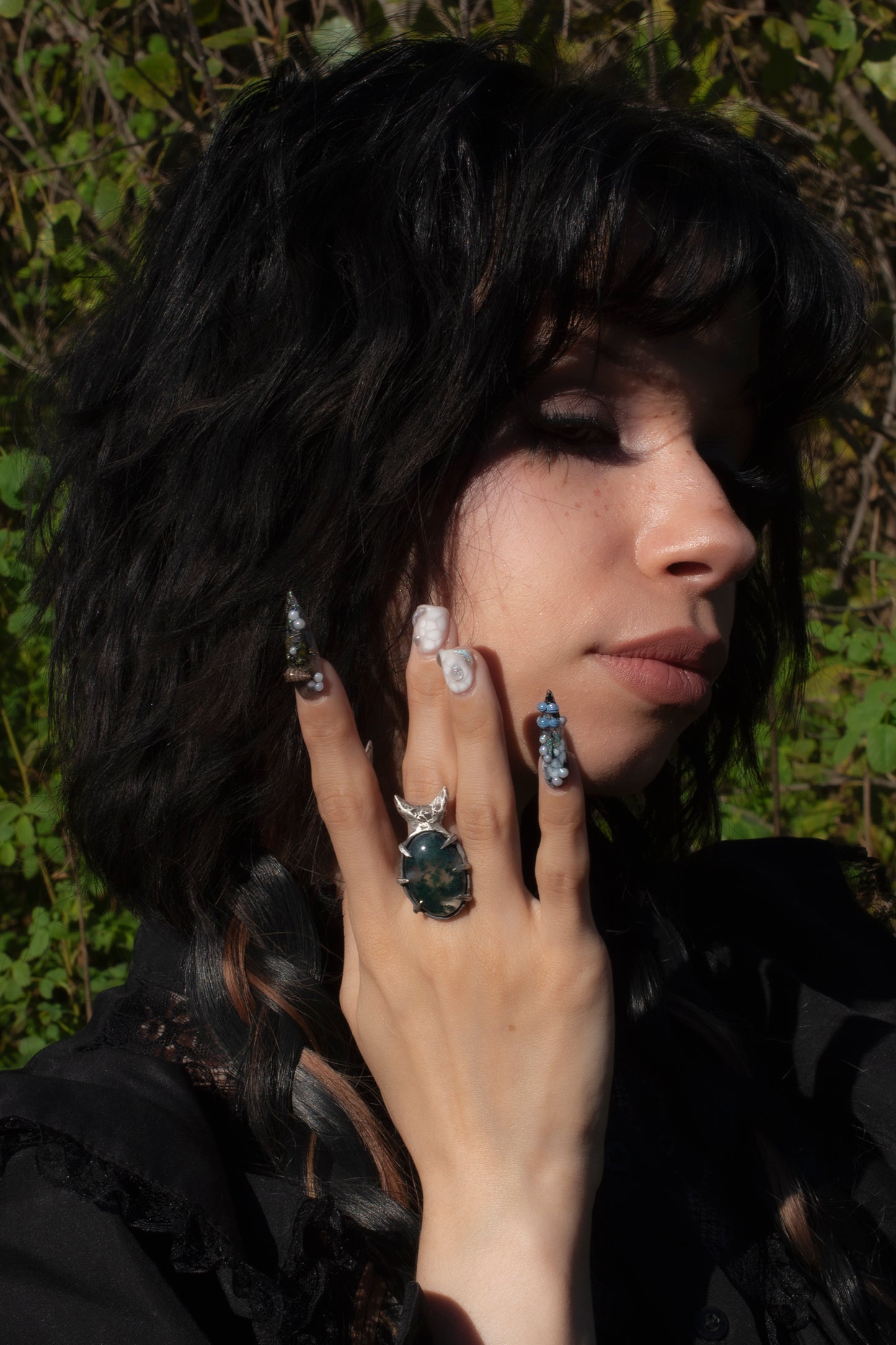 Tedium Ring // Moss Agate