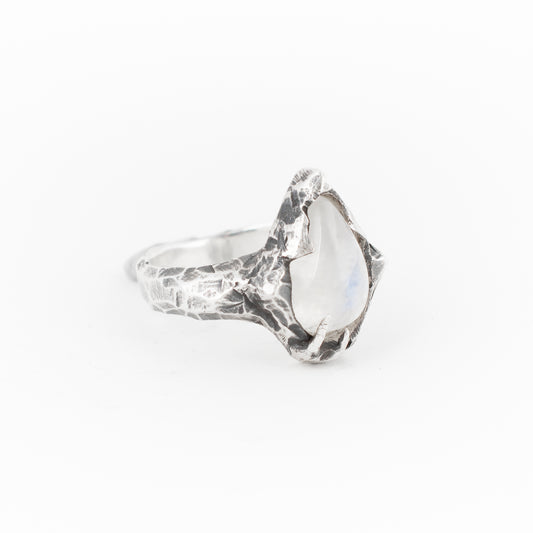 Reclaimed Ring // Rainbow Moonstone