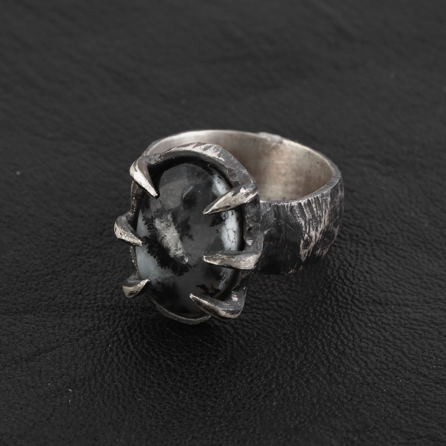 Woe To All Ring // Dendritic Opal