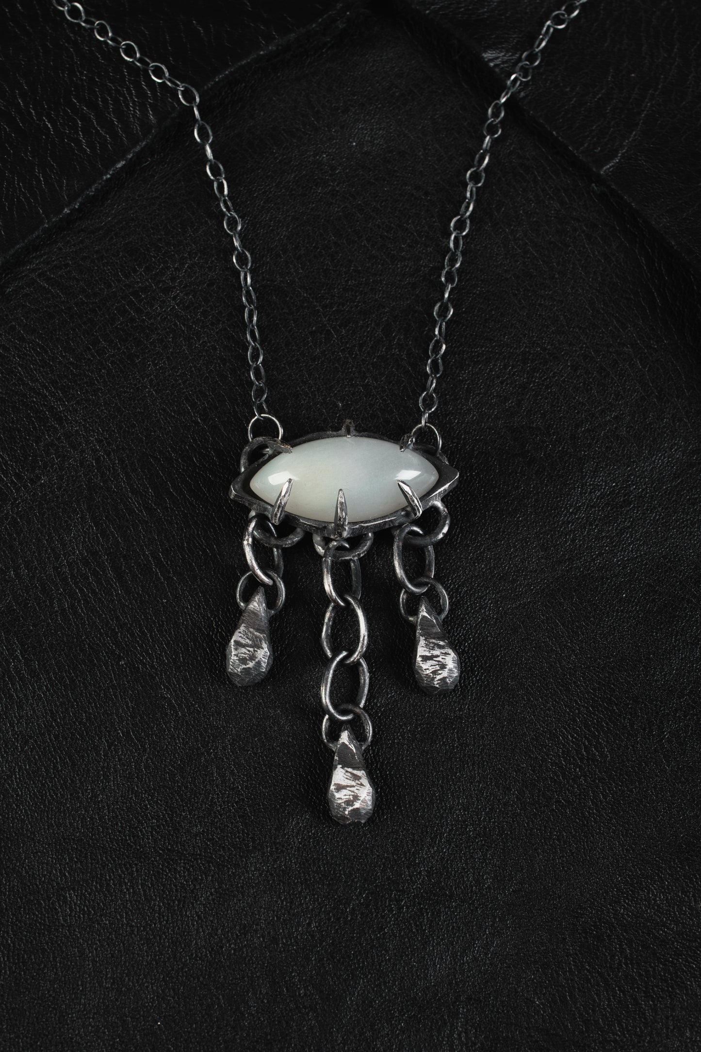 Pain to Love Necklace // White Moonstone