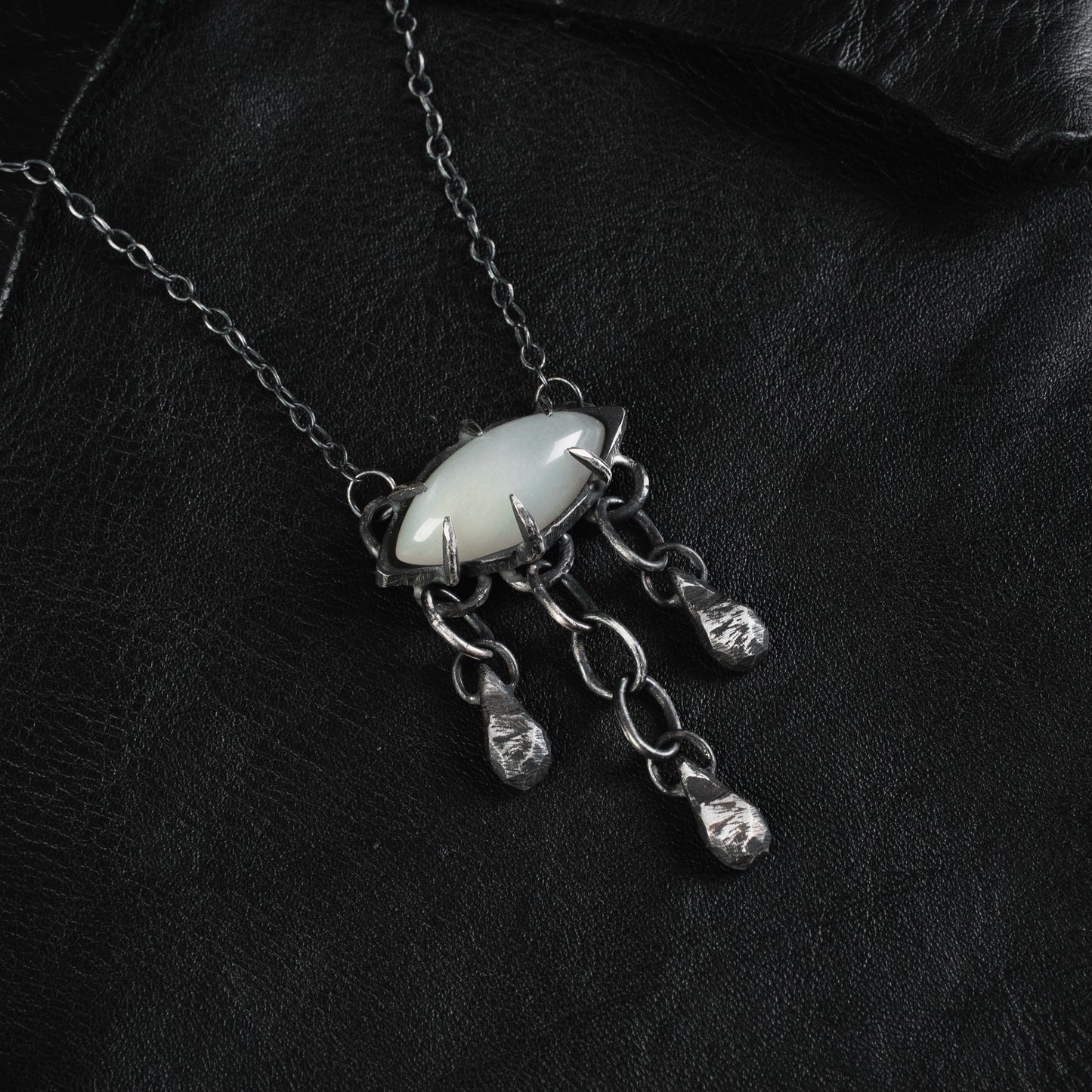 Pain to Love Necklace // White Moonstone