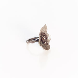 Botanic Crystal Ring // Raw Garnet